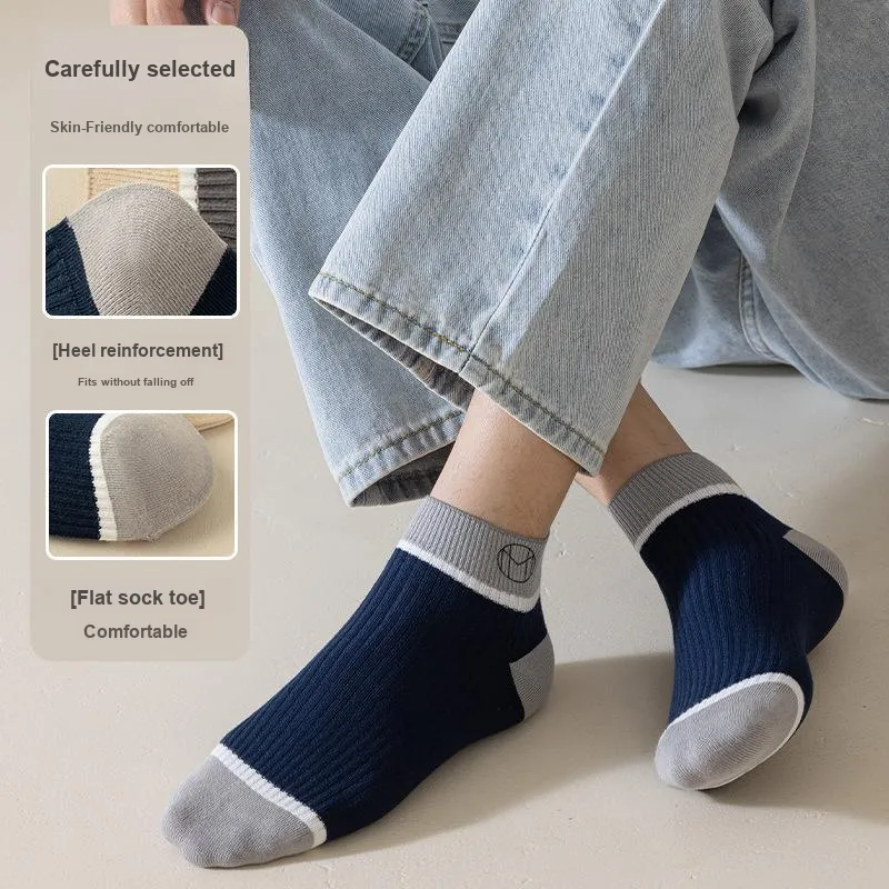 TLXT Ankle Socks Men's Students Outdoor Sports Fitness, Moisture Wicking Odor Resistant, Soft Comfortable Antibacterial-4