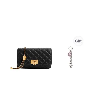 CHARLES&KEITH PU Small Square Bag Shoulder Bag Regular Women's Black/Beige/Cream Milk White/Pink