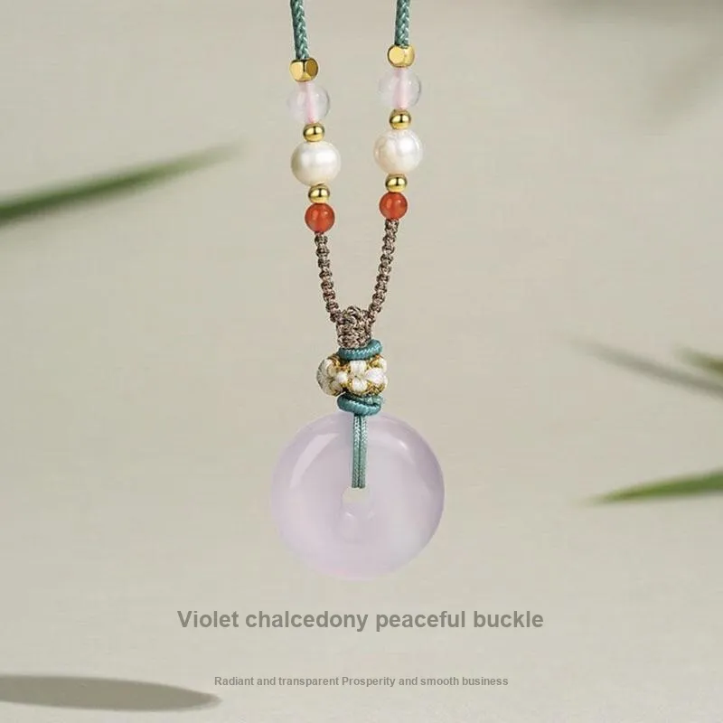 KING TAI SANG Chalcedony Necklaces Unisex-1