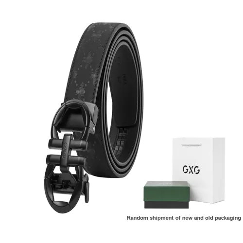 GXG Leather Belts Men Black