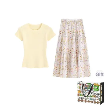 Dippanis Two Piece Skirt Sets Women's