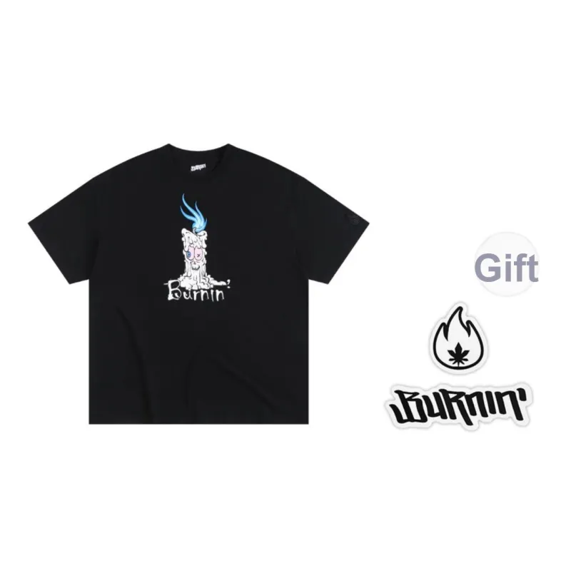 BURNIN T Shirts Unisex Black-0