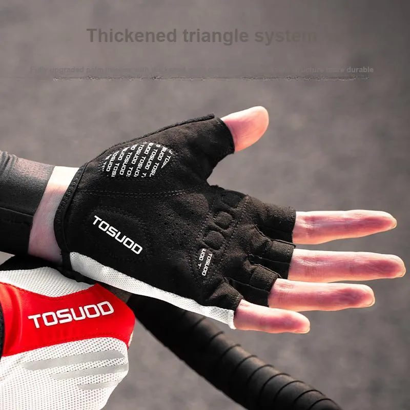TOSUOD Cycling Gear Cycling Half finger Gloves Outdoor Sports Unisex-1
