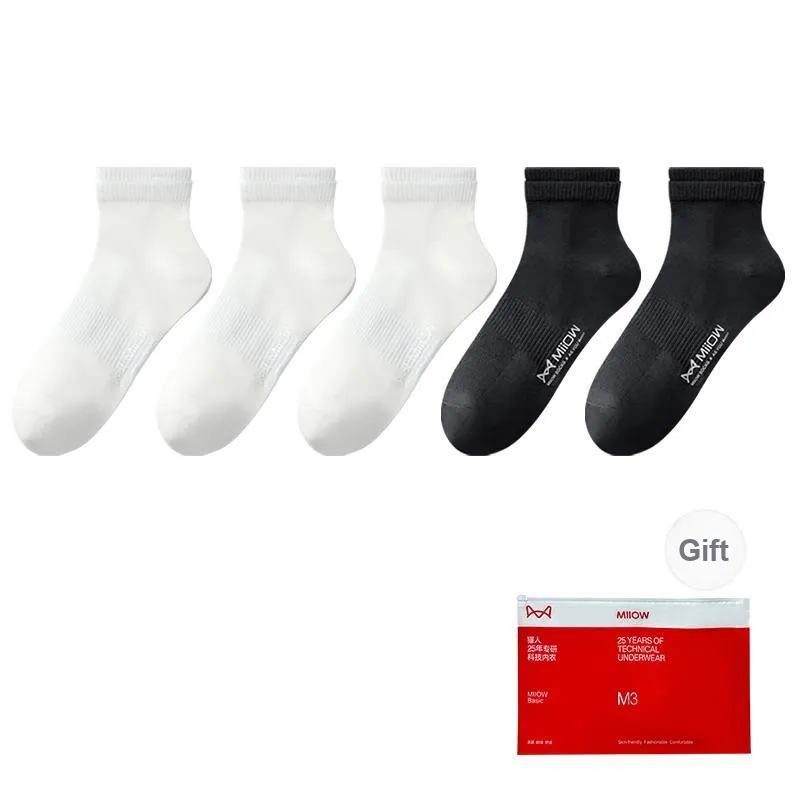 MIIOW Cool One Summer Series Ankle Socks Men's Shopping Bag 5 Pack-15