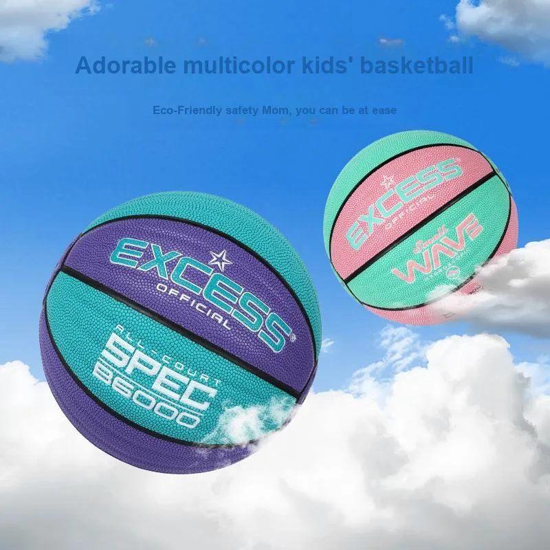 EXCESS PU Basketball Blue Purple Size 5 Training Unisex-1