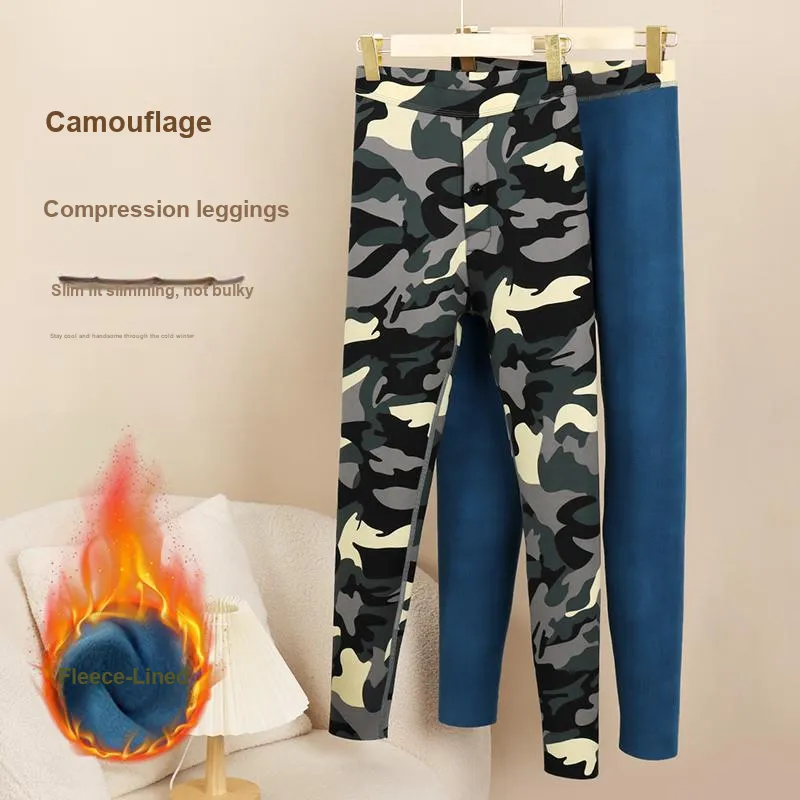 Sicily Leggings Men's Fleece Lined Long Johns-5
