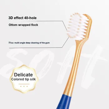Double Clean Wide Tip Dense Silk Soft Small Tip Toothbrushes 6 Pcs Pack