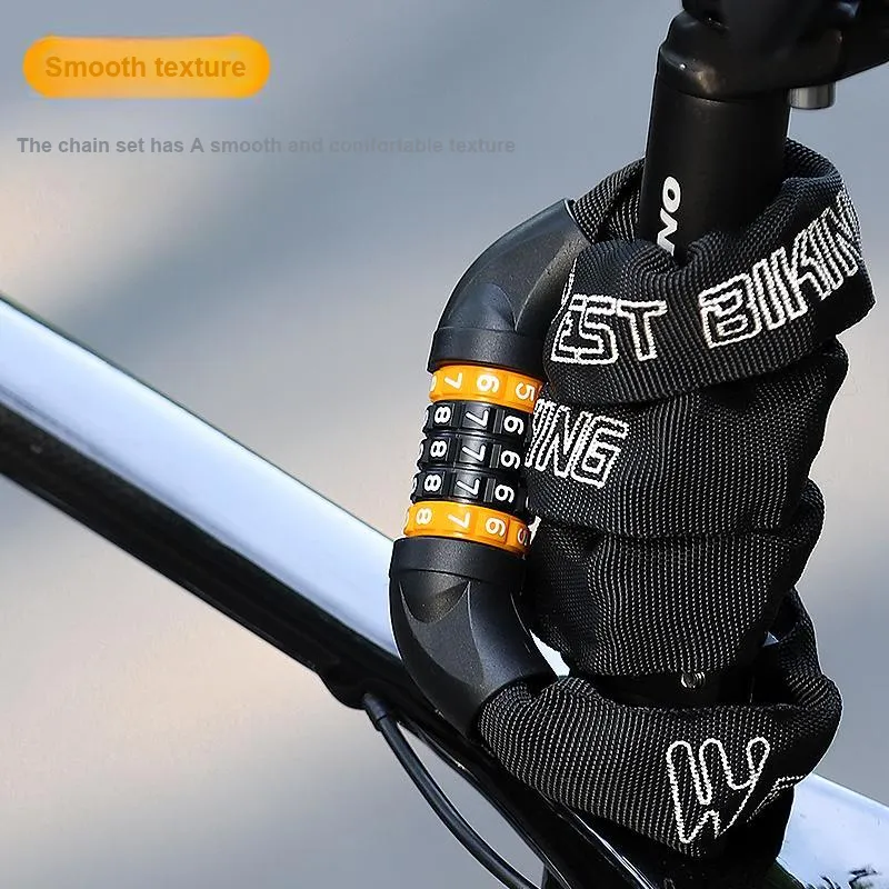 WEST BIKING Bicycle Locks Zinc Alloy Anti Pry Anti Rust Protective Coded Lock-4