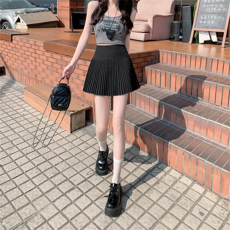 Si Bei'er Casual Short Skirts Women's Black-4