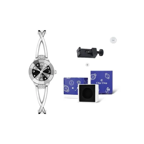 Clip Clop Кварцевый Movement Женские Часы 20 мм Белый