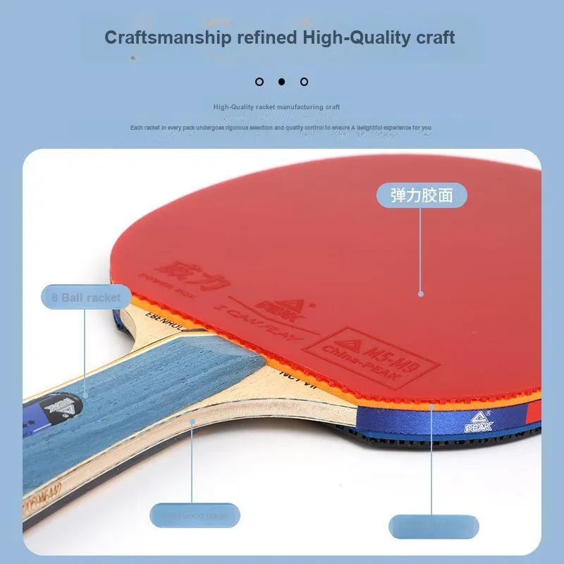 PEAK Ping Pong Paddles Unisex Pure Wood Carbon Fiber Single Racket-4