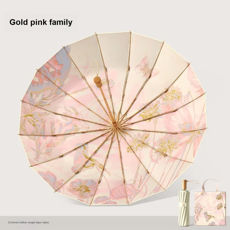 Ten Thousand Months 16 Rib Colorful Rubber Umbrella-6