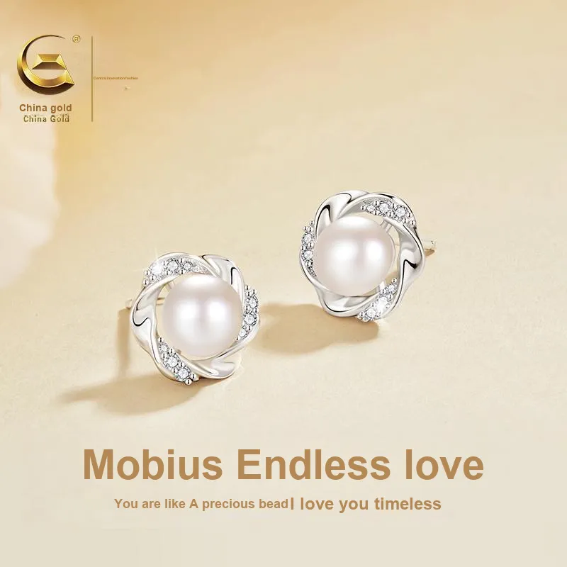 Central Fashion 925 Sterling Silver Stud Earrings Women's-4