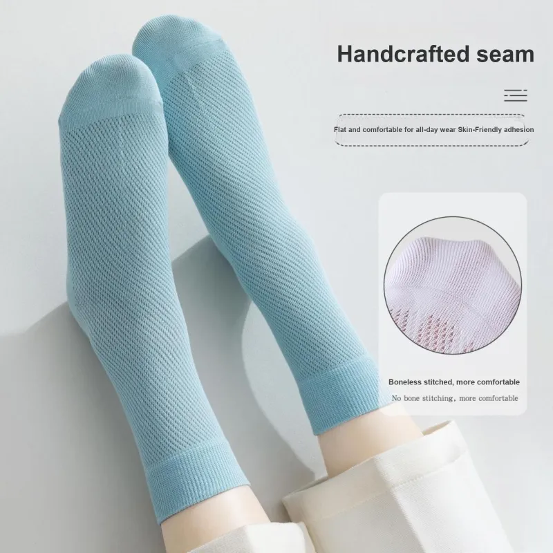 XXLLG Mid Calf Socks Women's 5 Pack-9