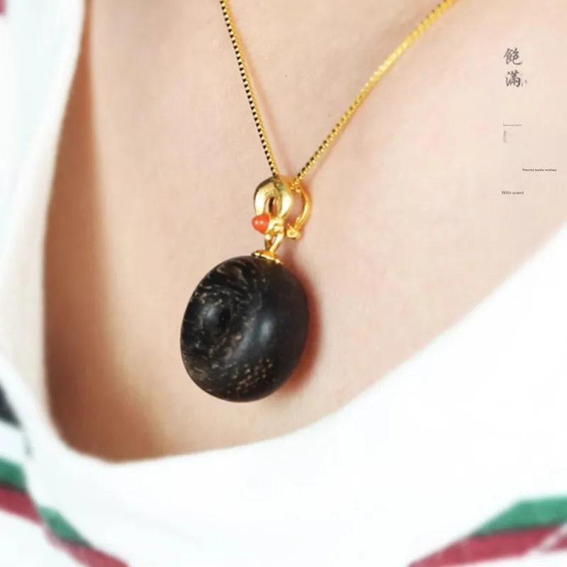 Tan Xin Sandalwood Wooden Necklaces Unisex-3