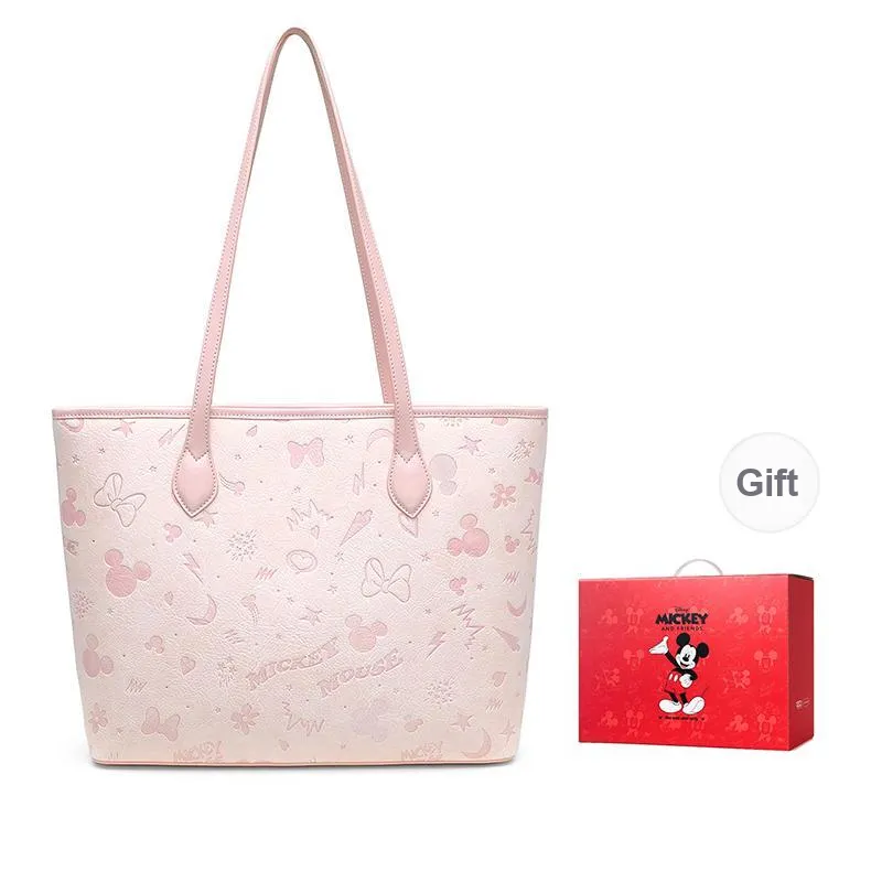 MESUCA Disney, Collaboration Disney Collection PU Shoulder Bag Tote Regular Women's Ecru/Pink-7