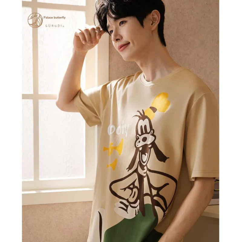 Gongdie x Disney Pajama Set Men's Khaki-5