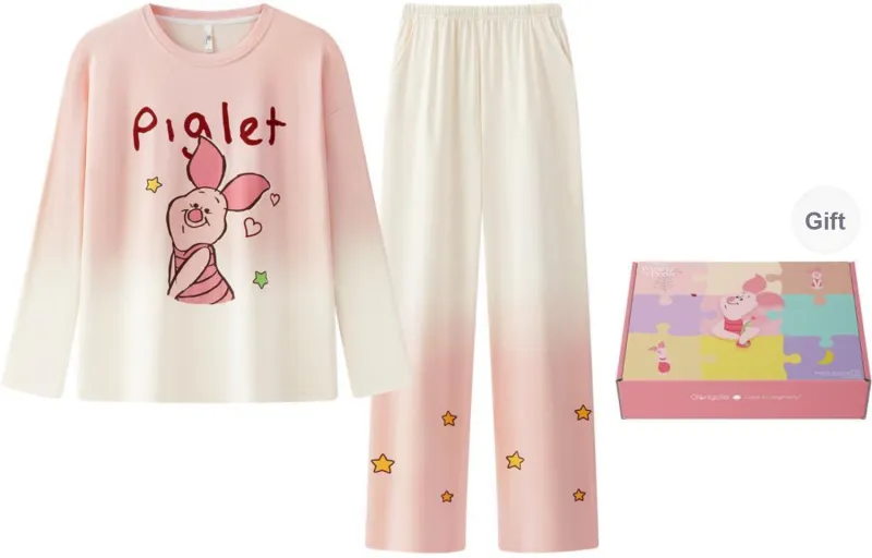 Gongdie x Disney Pajama Set Women's Pink Gift Box Set-0