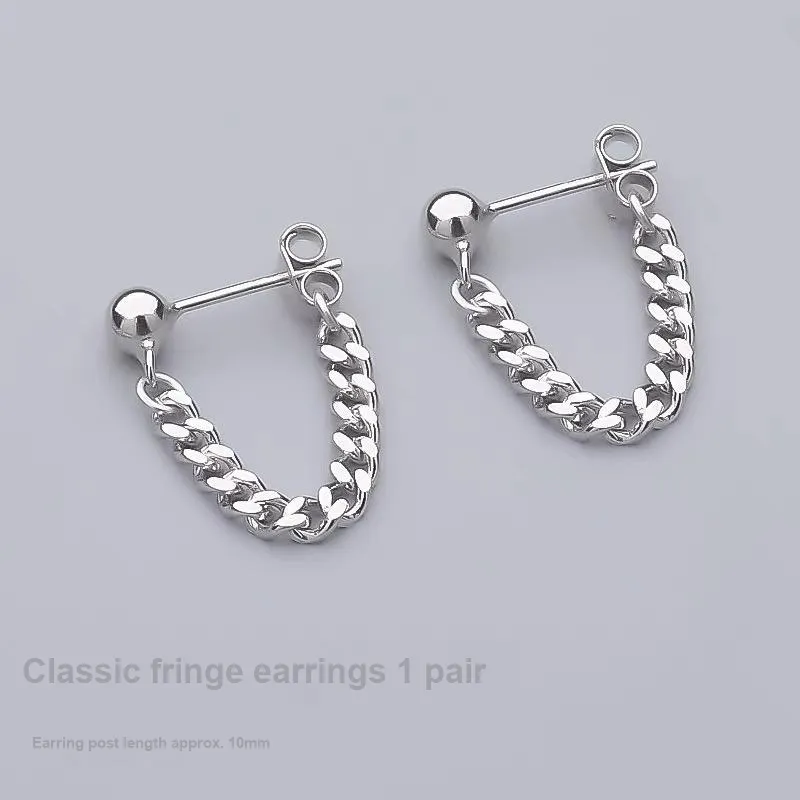 ZWU 925 Sterling Silver Earrings Unisex-5