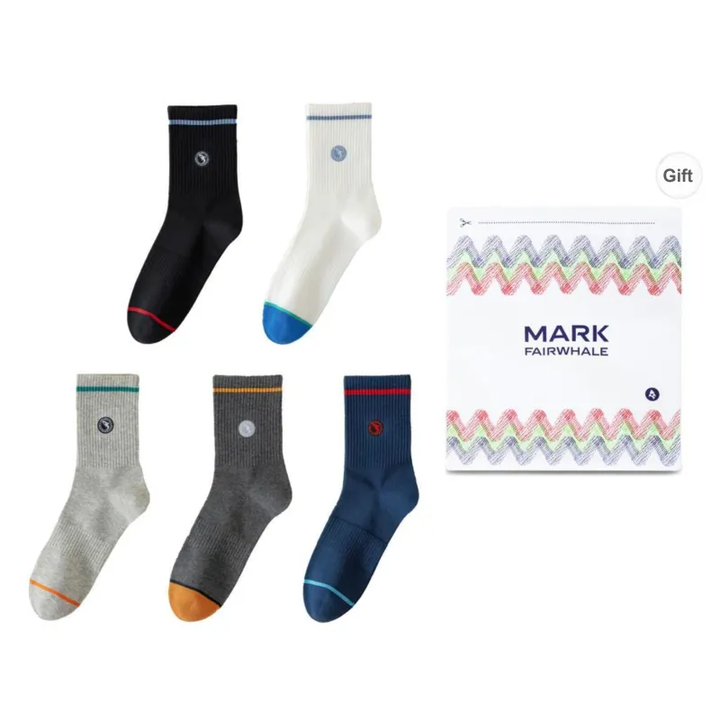 FAIRWHALE Knee High Socks Unisex Shopping Bag 5 Pack-6