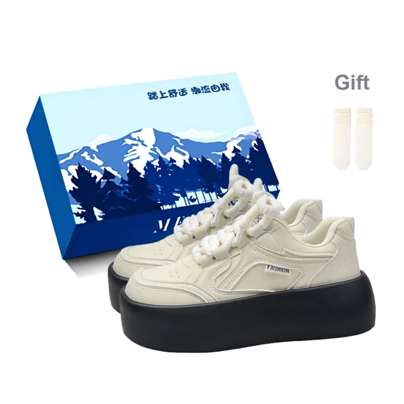 Fawn Miri Skateboard Shoes Women's Low Top Ecru/Gray/Black-0