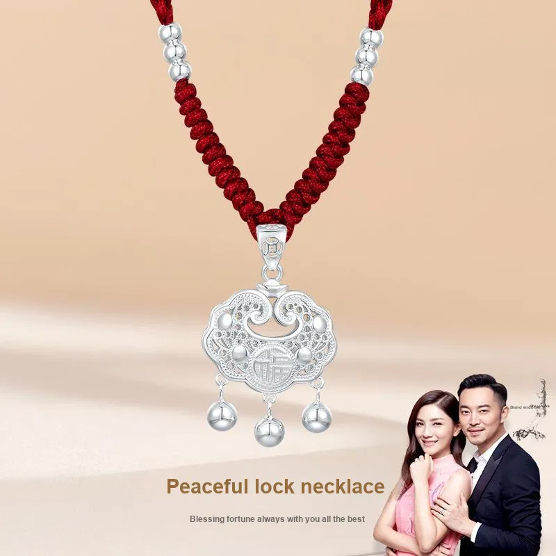 JINLIUFUJIXIANG S925 Sterling Silver Necklaces Unisex-8