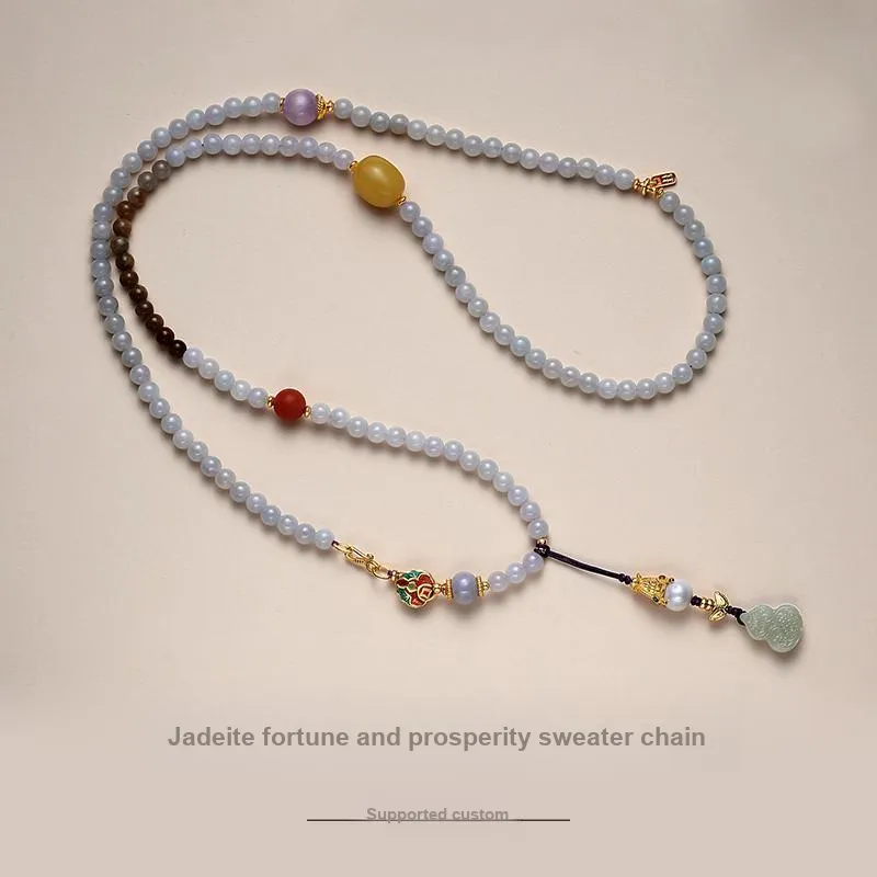 QIAOWUQIAONV Ice Glutinous Necklaces Women's-1