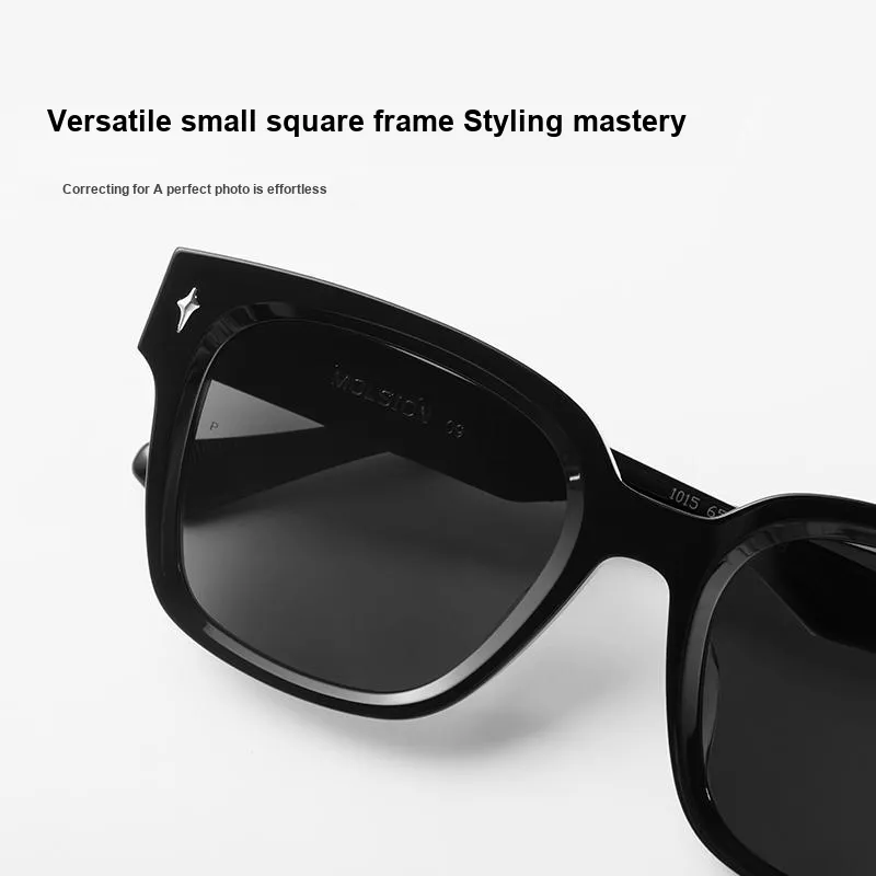 MOLSION Plate Frame Square Sunglasses Unisex Multicolor-11