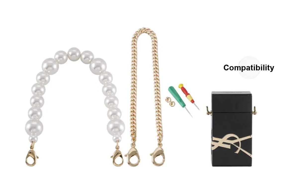 Lan Bao Fan Alloy Metal Shoulder Strap Chain With Accessories Women's Gold-Tone