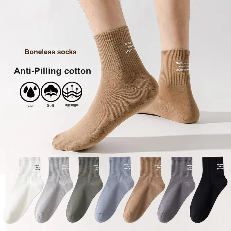 MIIOW Mid Calf Socks Men Shopping Bag 5 Pack-2