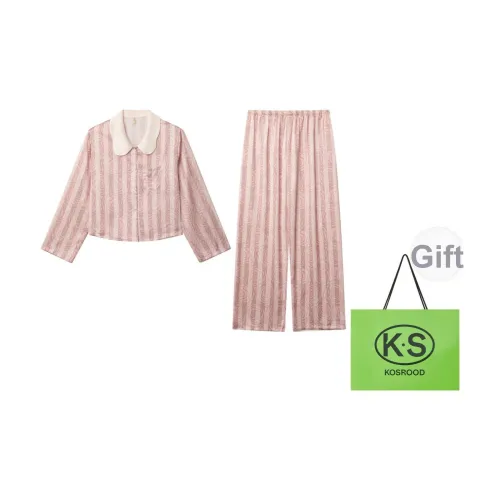 Kosrood Пижамный комплект Женские Персиковый Лист