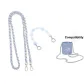Blue Leather Chain 100cm+Ink Blue Decorative Chain 40cm