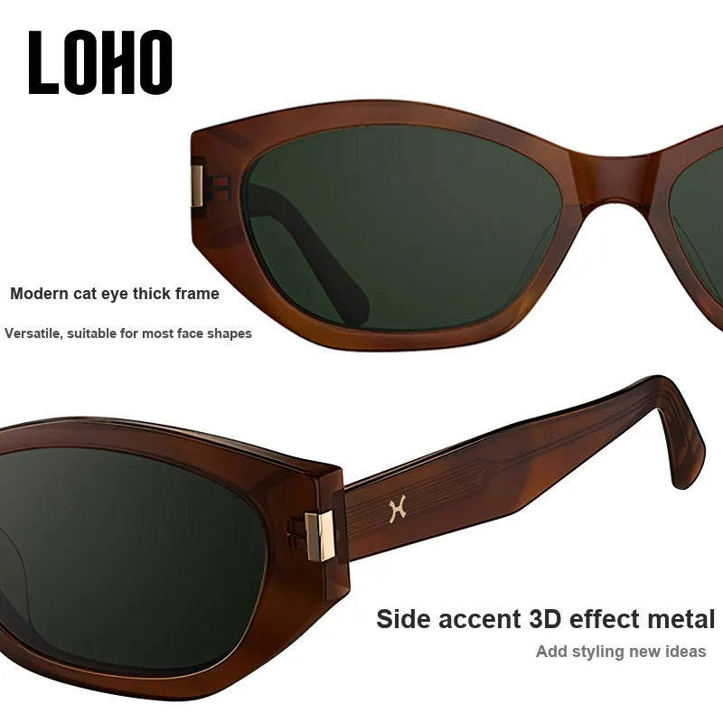 LOHO Plate Frame Irregular Shape Sunglasses Unisex-2
