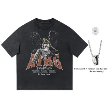 A186 T Shirts Unisex Black Random Comes With A Necklace