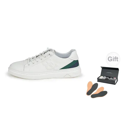 LIPAULT Skateboard Shoes Men Low-Top White/Green