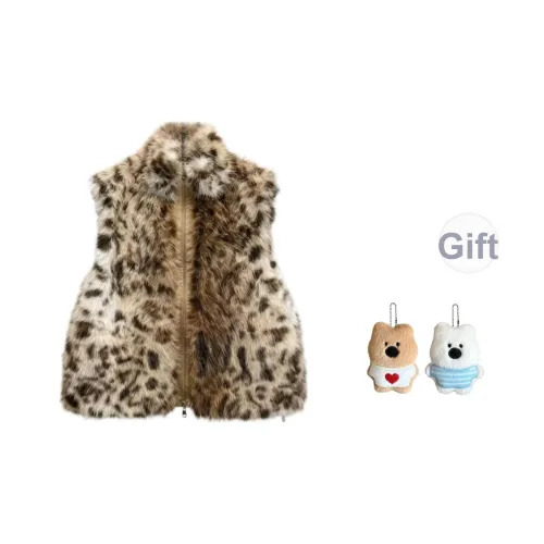 GHPC Двойной Sided Леопард Женские Меховые изделия