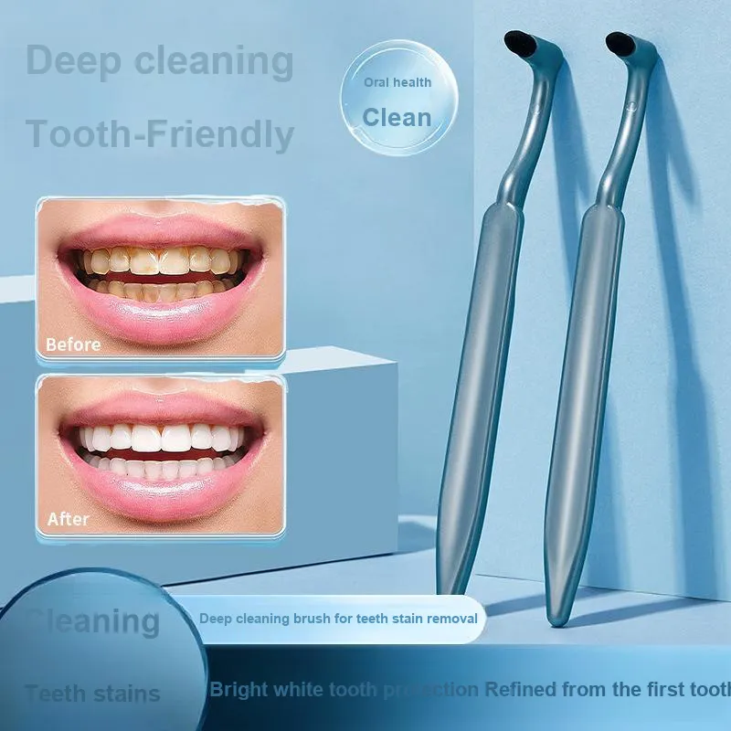 GECOMO Teeth Stain Removal Brush Toothbrushes Non Invasive Tooth Scaling Portable Dental Cleaner-3