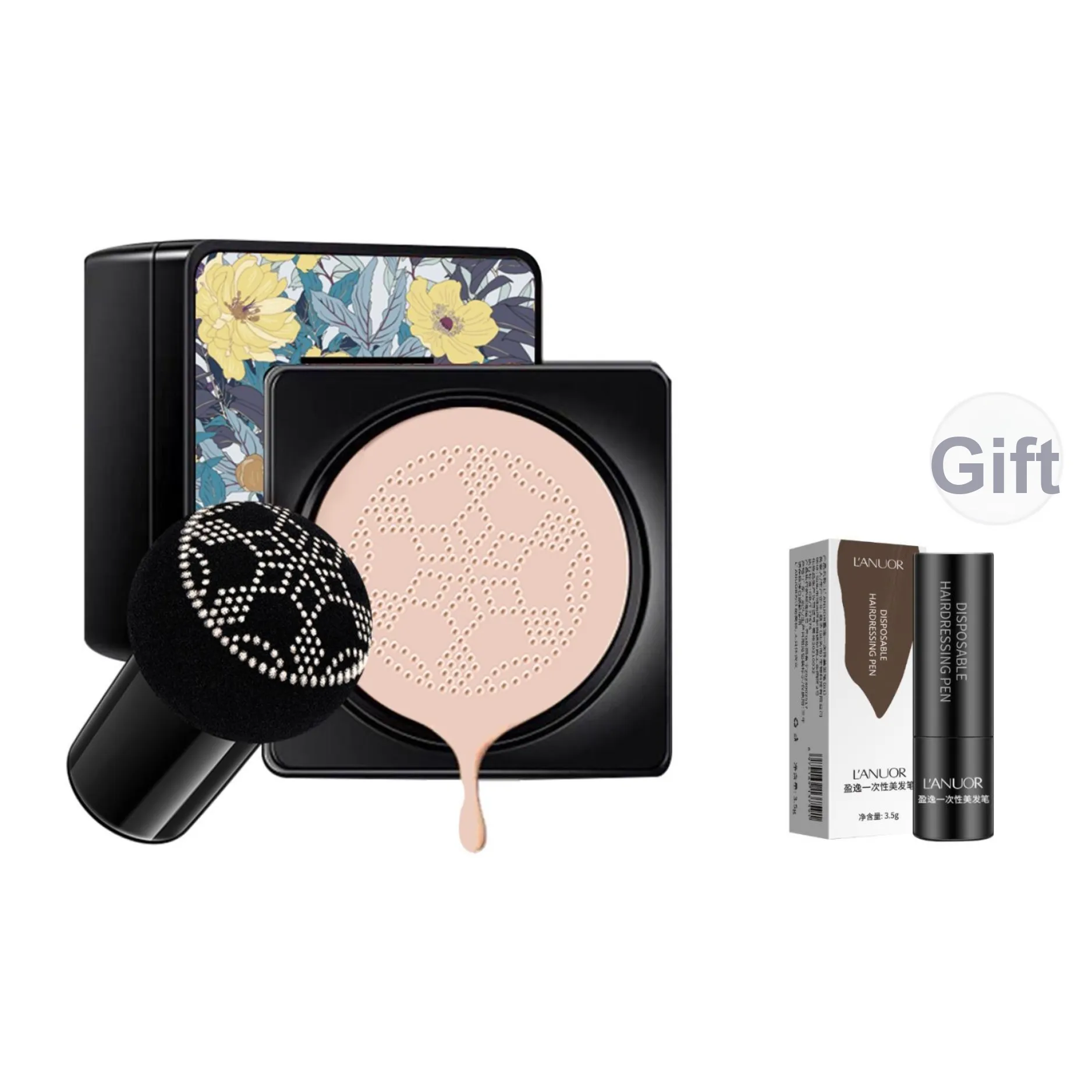 LANUOR Гриб Air cushion Растение Контуринг Крем Слоновая кость Безупречный Увлажняющий Гидратирующий 15г