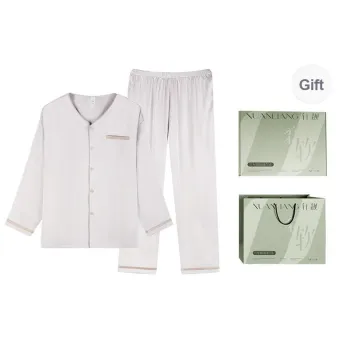 Xuan Liang Pajama Set Men's Gift Box Set Snow Gray