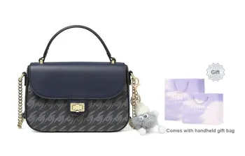 Teenmix PVC Handbag, Shoulder Bag, Crossbody Bag Medium Size Women's Dark Blue