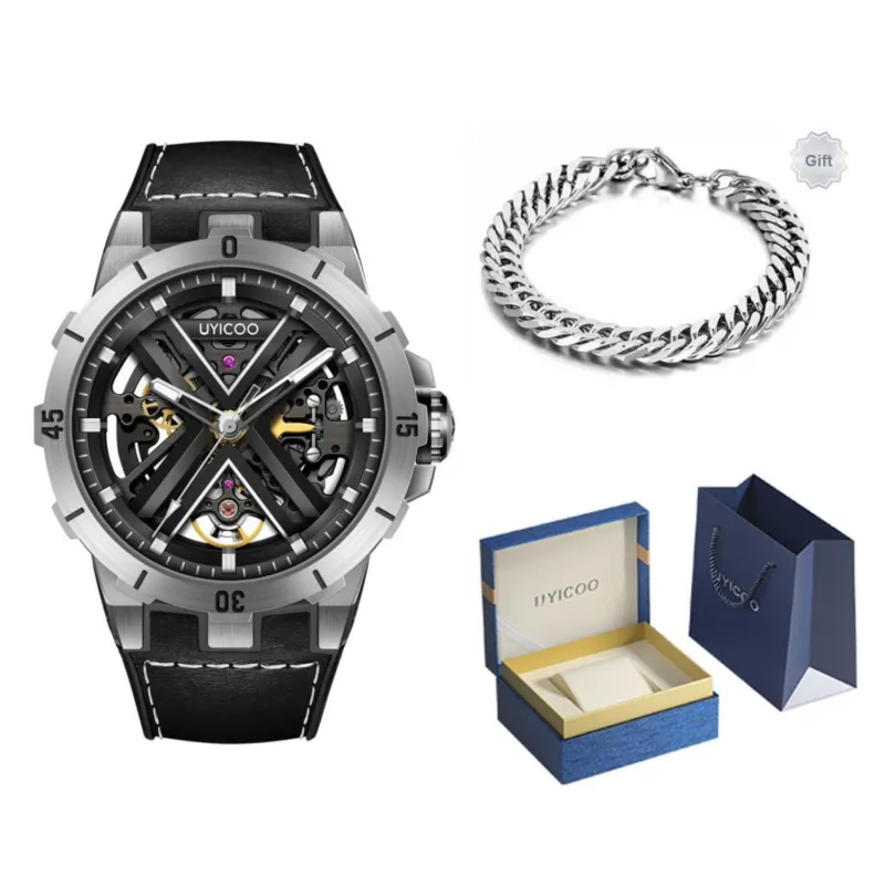 UYICOO X Collection Wrist Watch Automatic Mechanical Movement 42mm Purple Watch Dial Men's Watches-8
