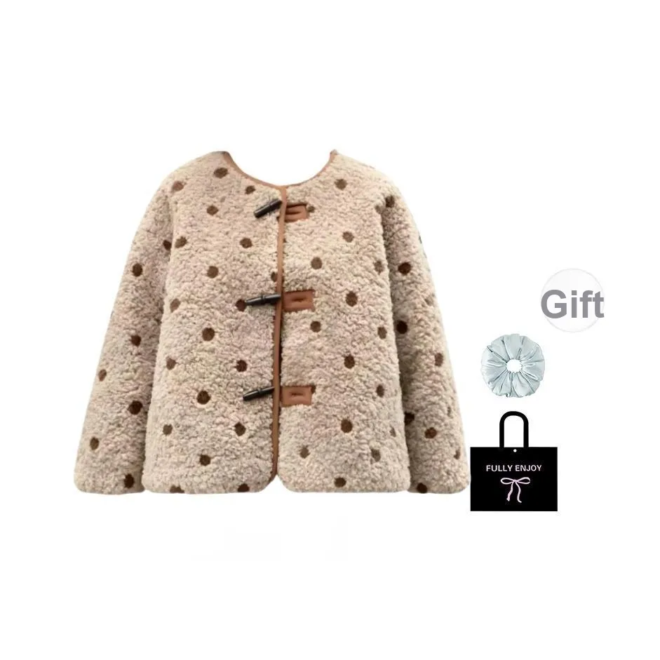 M MAICCO Polka Dot Флок Пальто В комплекте с Резинкой для волос + Эксклюзивной Коробкой Женские Пуховики