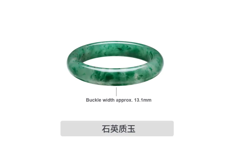 ZHOU LIU FU African Emerald Bangles Women's-3