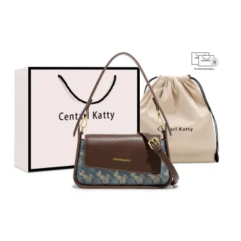 CentarlKatty Polyurethane Shoulder Bag Regular Women's Carriage Blue & Coffee