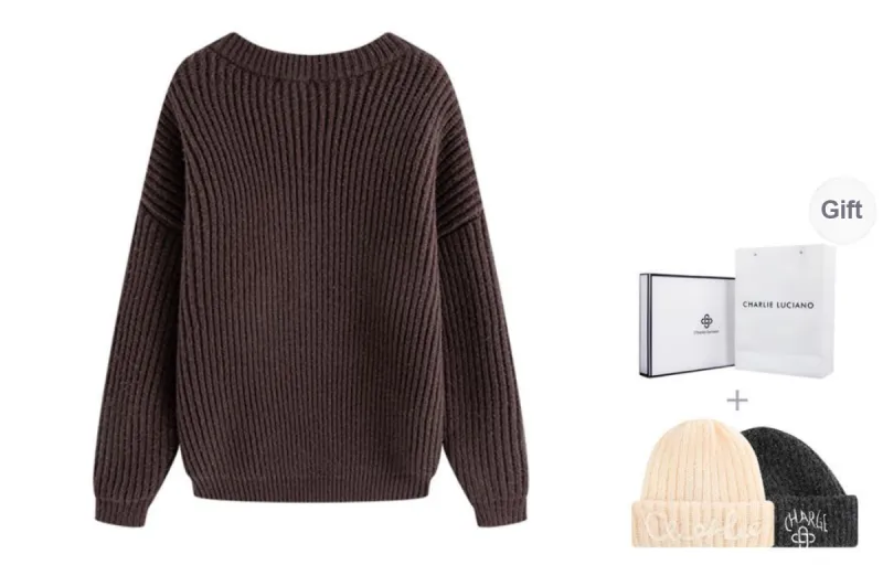 Charlie Luciano Sweater Unisex Dark Brown-1