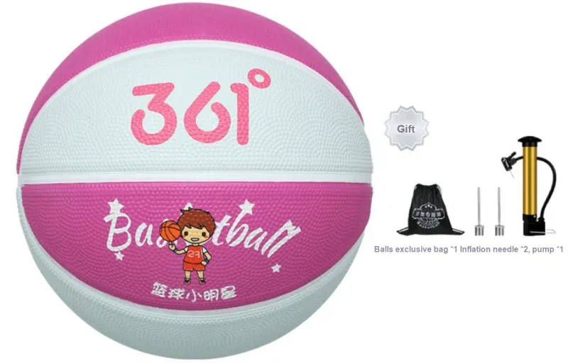 361° Rubber Basketball Size 5 Ball Training Kids'-9