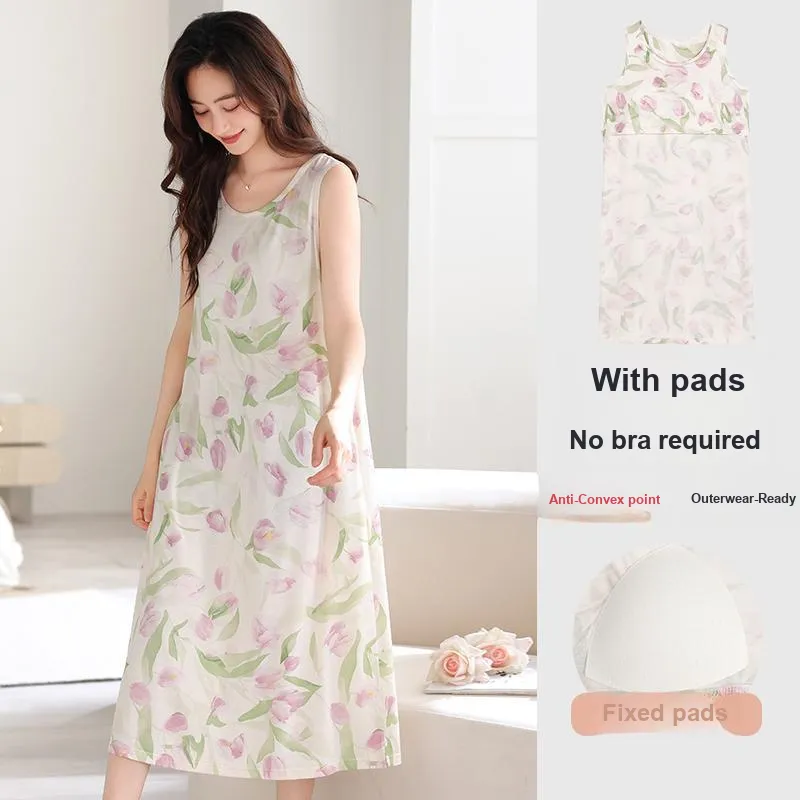 NOME Spring Summer Nightgown Women's-1