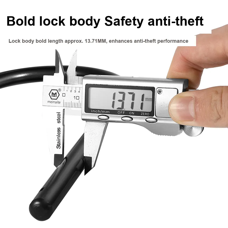 WEST BIKING Bicycle Locks Anti Pick, Waterproof, Rust Proof Protective U Lock-7