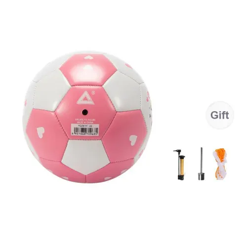 PEAK Size 23 Size Soccer PVC Machine Stitched Soccer Ball Kids' White Pink
