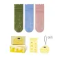 Moss Green-Sky Blue-Spring Peach Pink